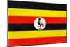 Uganda Flag Design with Wood Patterning - Flags of the World Series-Philippe Hugonnard-Mounted Art Print