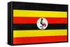 Uganda Flag Design with Wood Patterning - Flags of the World Series-Philippe Hugonnard-Framed Stretched Canvas