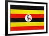 Uganda Flag Design with Wood Patterning - Flags of the World Series-Philippe Hugonnard-Framed Art Print