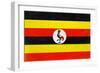 Uganda Flag Design with Wood Patterning - Flags of the World Series-Philippe Hugonnard-Framed Premium Giclee Print