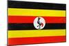 Uganda Flag Design with Wood Patterning - Flags of the World Series-Philippe Hugonnard-Mounted Premium Giclee Print