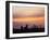 Uganda, Kidepo. Two Male Waterbucks Silhouetted Against a Dawn Sky in Kidepo Valley National Park.-Nigel Pavitt-Framed Photographic Print