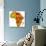 Uganda on Actual Map of Africa-michal812-Art Print displayed on a wall