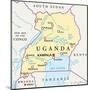 Uganda Political Map-Peter Hermes Furian-Mounted Art Print