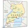 Uganda Political Map-Peter Hermes Furian-Mounted Art Print