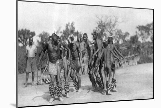 Ugandan Dancers, Dodoma to Mongalla, Uganda, 1925-Thomas A Glover-Mounted Giclee Print