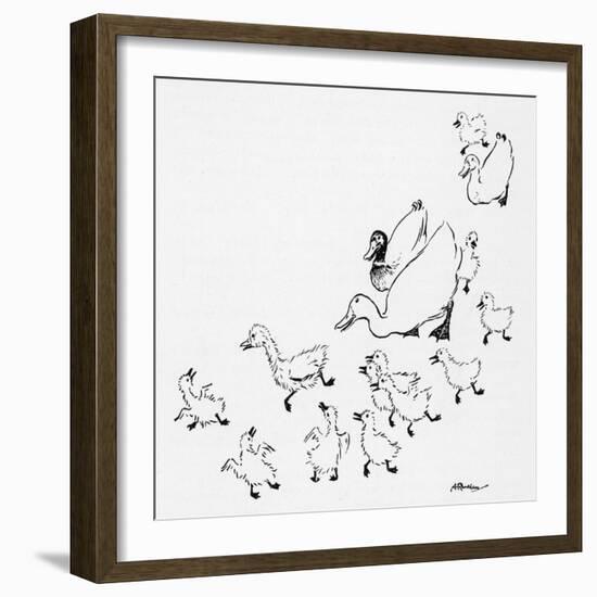 Ugly Duckling 1-Arthur Rackham-Framed Art Print