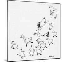Ugly Duckling 1-Arthur Rackham-Mounted Art Print