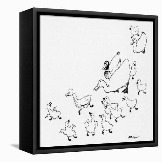 Ugly Duckling 1-Arthur Rackham-Framed Stretched Canvas
