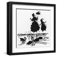 Ugly Duckling 2-Arthur Rackham-Framed Art Print
