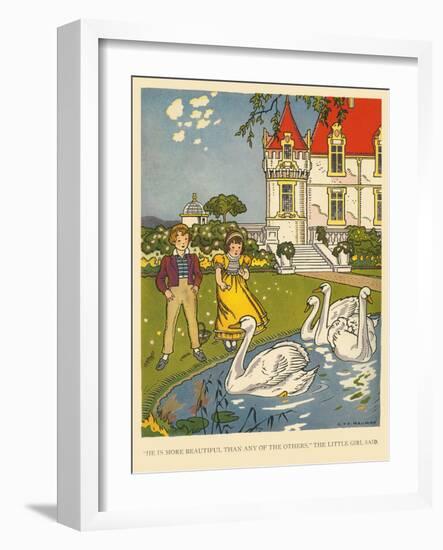 Ugly Duckling, Beautiful Swan-Hauman-Framed Art Print