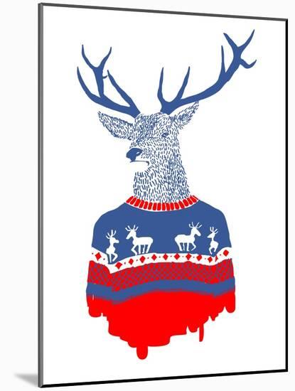 Ugly Winter Pullover-Robert Farkas-Mounted Art Print