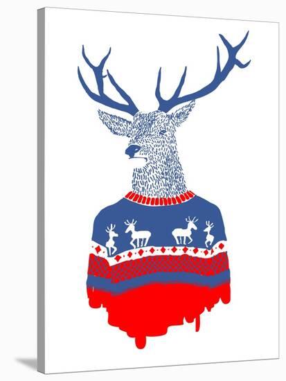 Ugly Winter Pullover-Robert Farkas-Stretched Canvas