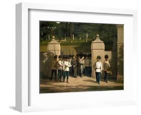 Ugo Bassi and Giovanni Livraghi Being Escorted to Charterhouse to Be Shot-Silvio Faccioli-Framed Giclee Print