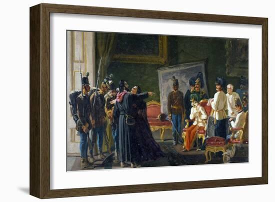 Ugo Bassi and His Sister Carlotta in Villa Spada, Ca 1866-Carlo Ademollo-Framed Giclee Print