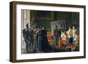 Ugo Bassi and His Sister Carlotta in Villa Spada, Ca 1866-Carlo Ademollo-Framed Giclee Print