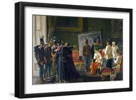 Ugo Bassi and His Sister Carlotta in Villa Spada, Ca 1866-Carlo Ademollo-Framed Giclee Print