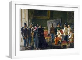 Ugo Bassi and His Sister Carlotta in Villa Spada, Ca 1866-Carlo Ademollo-Framed Giclee Print