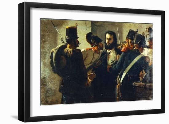 Ugo Bassi in Comacchio Prison-Carlo Ademollo-Framed Giclee Print