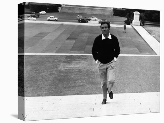 Ugo Tognazzi Going Up the Stairs of a Square-Marisa Rastellini-Stretched Canvas