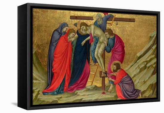 Ugolino Di Nerio (Ca 1280-1349) the Deposition (From the Basilica of Santa Croce, Florence) Tempera-Ugolino Di Nerio-Framed Stretched Canvas