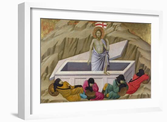 Ugolino Di Nerio (Ca 1280-1349) the Resurrection (From the Basilica of Santa Croce, Florence) Tempe-Ugolino Di Nerio-Framed Giclee Print