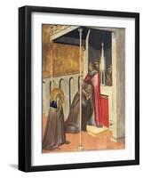 Ugolotto Wearing Religious Robes and a Kneeling Blessed Assisting-null-Framed Giclee Print