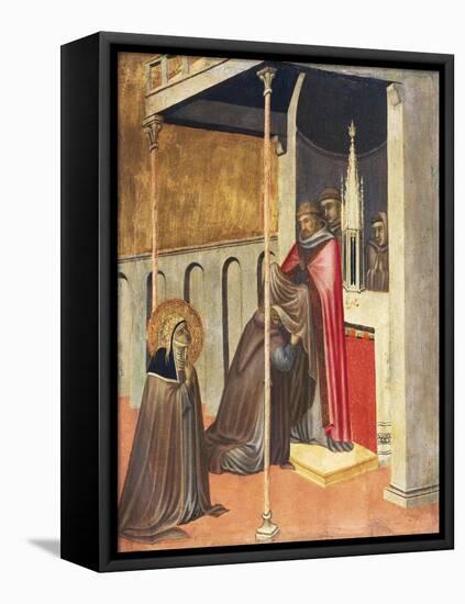 Ugolotto Wearing Religious Robes and a Kneeling Blessed Assisting-null-Framed Stretched Canvas