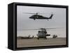 UH-60 Black Hawks Taxis Out for a Mission over Northern Iraq-null-Framed Stretched Canvas