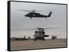 UH-60 Black Hawks Taxis Out for a Mission over Northern Iraq-null-Framed Stretched Canvas