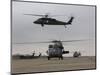 UH-60 Black Hawks Taxis Out for a Mission over Northern Iraq-null-Mounted Photographic Print