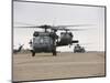 UH-60 Black Hawks Taxis Out for a Mission over Northern Iraq-null-Mounted Photographic Print