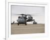 UH-60 Black Hawks Taxis Out for a Mission over Northern Iraq-null-Framed Photographic Print