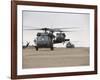 UH-60 Black Hawks Taxis Out for a Mission over Northern Iraq-null-Framed Photographic Print