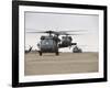 UH-60 Black Hawks Taxis Out for a Mission over Northern Iraq-null-Framed Photographic Print