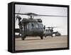 UH-60 Black Hawks Taxis Out for a Mission over Northern Iraq-null-Framed Stretched Canvas