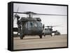 UH-60 Black Hawks Taxis Out for a Mission over Northern Iraq-null-Framed Stretched Canvas