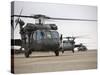 UH-60 Black Hawks Taxis Out for a Mission over Northern Iraq-null-Stretched Canvas