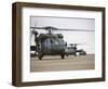 UH-60 Black Hawks Taxis Out for a Mission over Northern Iraq-null-Framed Photographic Print
