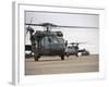 UH-60 Black Hawks Taxis Out for a Mission over Northern Iraq-null-Framed Photographic Print