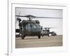 UH-60 Black Hawks Taxis Out for a Mission over Northern Iraq-null-Framed Photographic Print