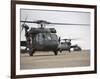 UH-60 Black Hawks Taxis Out for a Mission over Northern Iraq-null-Framed Photographic Print