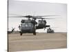 UH-60 Black Hawks Taxis Out for a Mission over Northern Iraq-null-Stretched Canvas