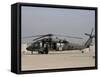 UH-60 Blackhawk Medivac Helicopter Refuels at Camp Warhorse after a Mission-Stocktrek Images-Framed Stretched Canvas