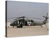 UH-60 Blackhawk Medivac Helicopter Refuels at Camp Warhorse after a Mission-Stocktrek Images-Stretched Canvas