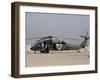 UH-60 Blackhawk Medivac Helicopter Refuels at Camp Warhorse after a Mission-Stocktrek Images-Framed Premium Photographic Print