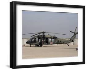 UH-60 Blackhawk Medivac Helicopter Refuels at Camp Warhorse after a Mission-Stocktrek Images-Framed Photographic Print