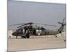 UH-60 Blackhawk Medivac Helicopter Refuels at Camp Warhorse after a Mission-Stocktrek Images-Mounted Photographic Print