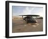 UH-60 Blackhawk Medivac Helicopter Sits on the Flight Deck at Camp Warhorse-Stocktrek Images-Framed Photographic Print