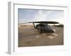 UH-60 Blackhawk Medivac Helicopter Sits on the Flight Deck at Camp Warhorse-Stocktrek Images-Framed Photographic Print